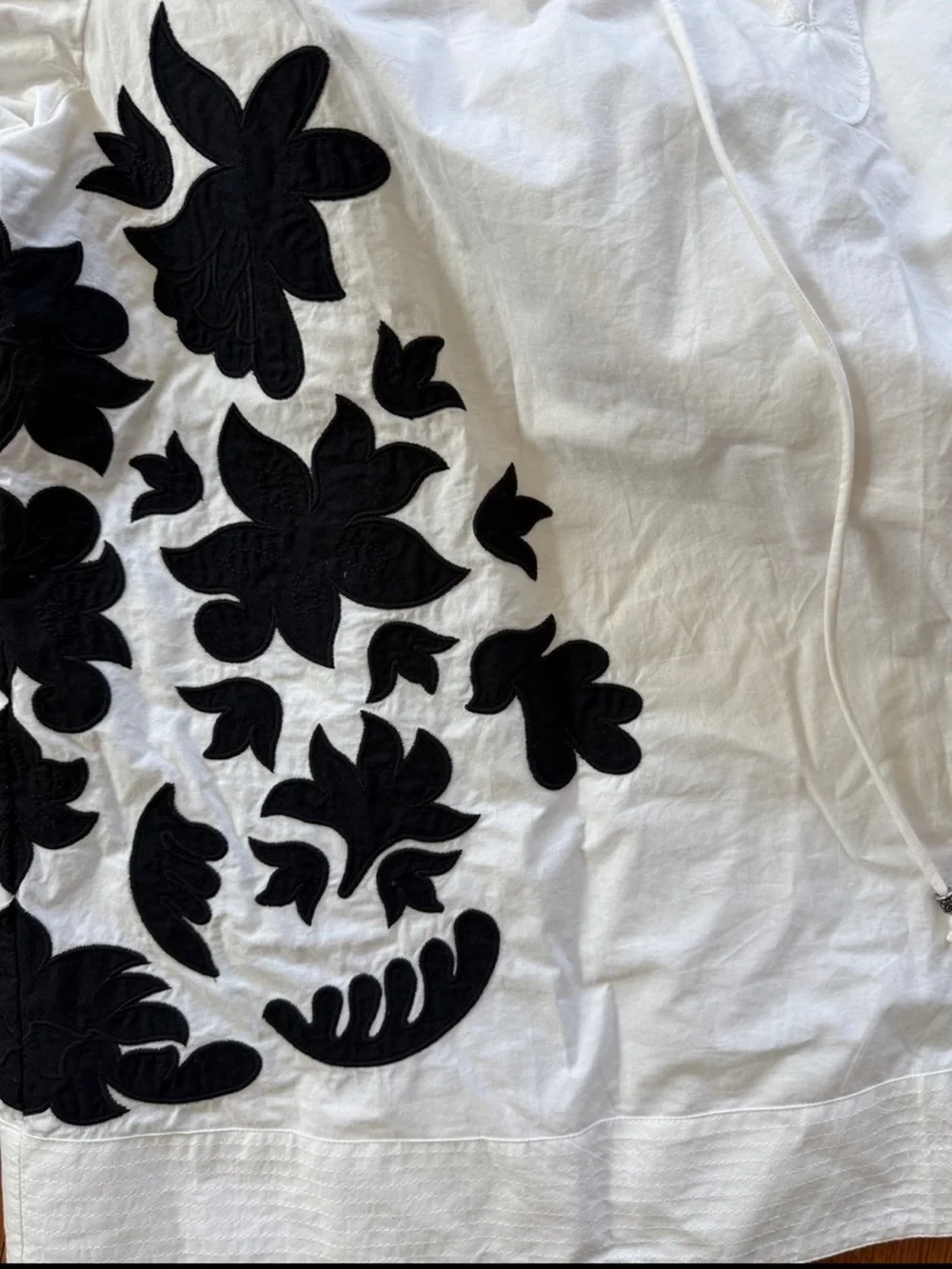 Anthropologie Puff-Sleeve Embroidered Swing Blouse Size L